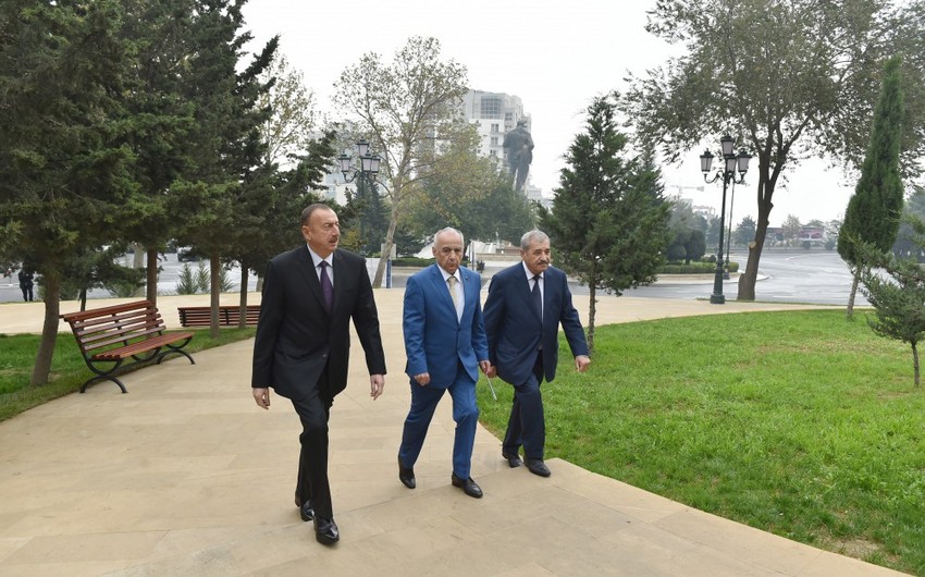 ​Prezident İlham Əliyev Bakıda yeni salınan yolların, parkların, yenidən qurulan küçə və prospektlərin açılışında iştirak edib