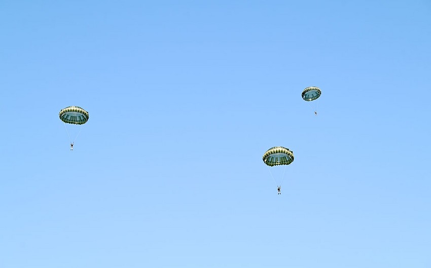 Azerbaijan's Air Force units hold airborne and practical parachute jump exercises