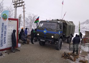 Total of 43 vehicles of peacekeepers pass unimpededly through Khankandi-Lachin road - VIDEO