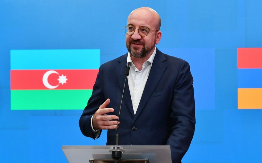 Charles Michel makes press remarks following meeting with Ilham Aliyev, Nikol Pashinyan