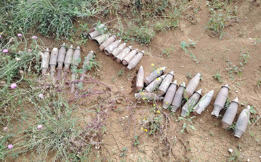 В Ходжалы обнаружено значительное количество боеприпасов