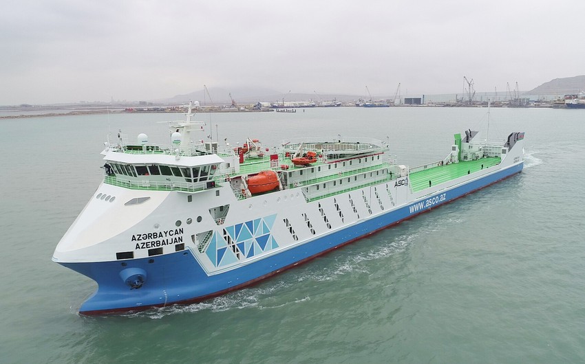 Завершился доковый ремонт судна-парома Азербайджан