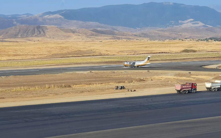 Test flights start at Fuzuli International Airport
