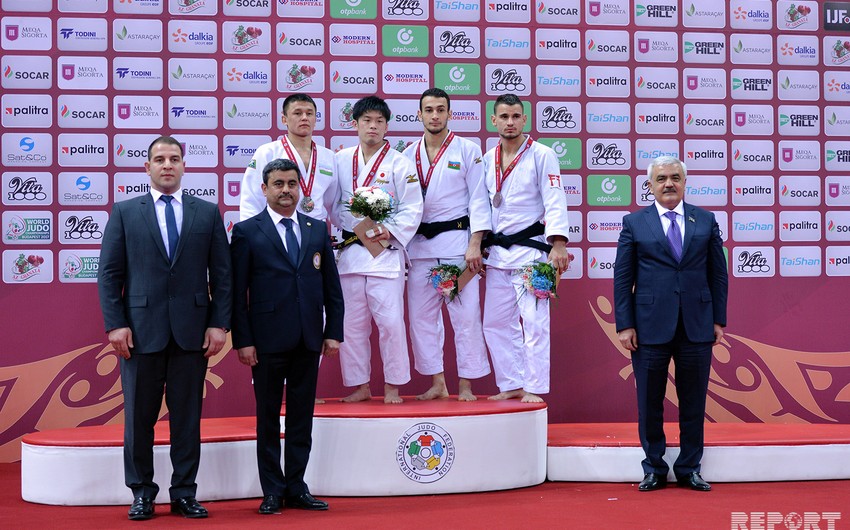 Ровнаг Абдуллаев наградил азербайджанского дзюдоиста, завоевавшего в турнире Большой шлем бронзовую медаль - ФОТО