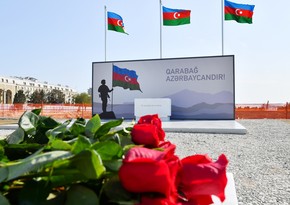 President Ilham Aliyev and First Lady Mehriban Aliyeva visit Victory Park under construction