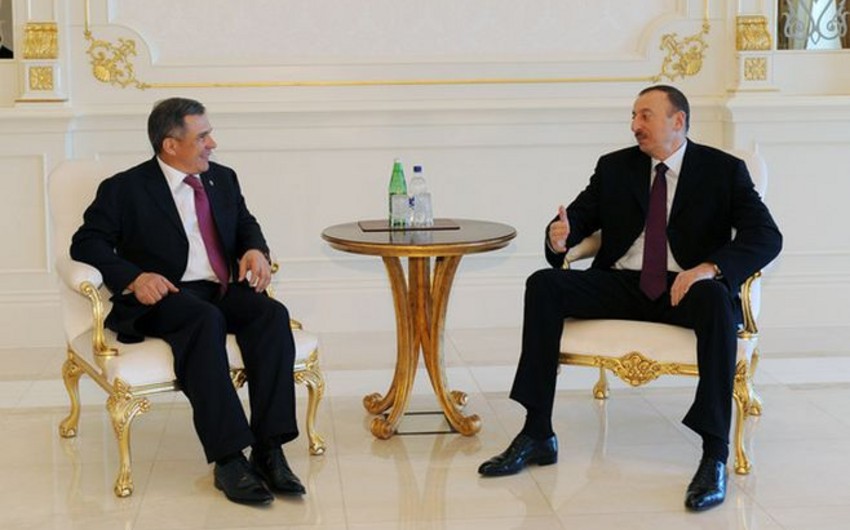 Ильхам Алиев поздравил главу Татарстана с 60-летием