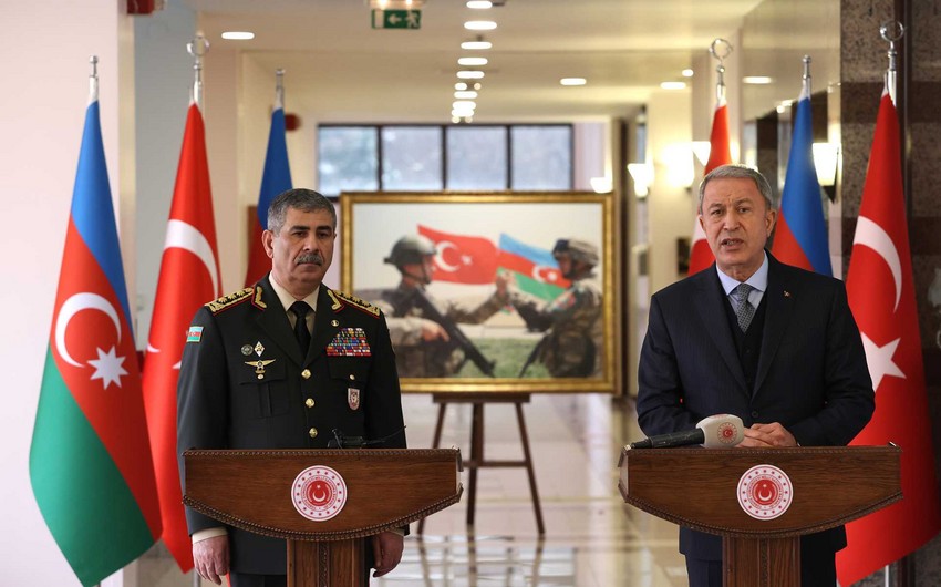 Zakir Hasanov, Hulusi Akar watch Anatolian Eagle - 2023 International Exercises in Konya