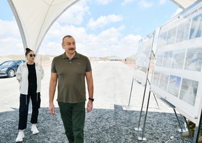 Ильхам Алиев и Мехрибан Алиева ознакомились со строительством автодороги Горадиз-Джебраил-Зангилан-Агбенд