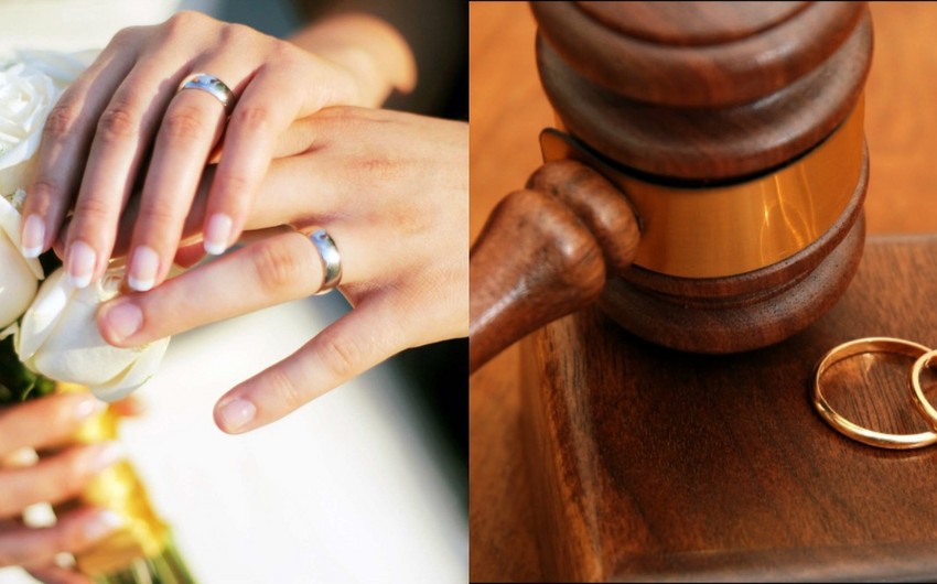 Ötən il Bakıda 15 056 nikah, 4772 boşanma halı qeydə alınıb