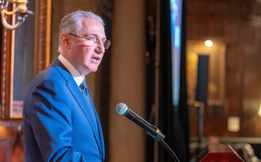 Mukhtar Babayev speaks on climate change mitigation at Nizami Ganjavi International Center 