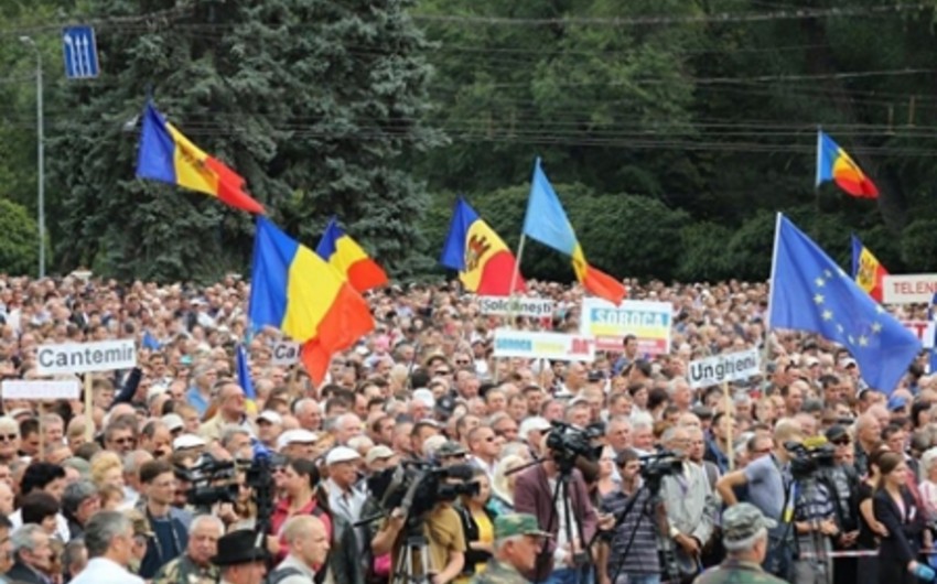 В Кишиневе проходит акция протеста против правительства Санду