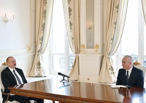Президент принял Масима Мамедова в связи с назначением его спецпредставителем в Лачынском районе