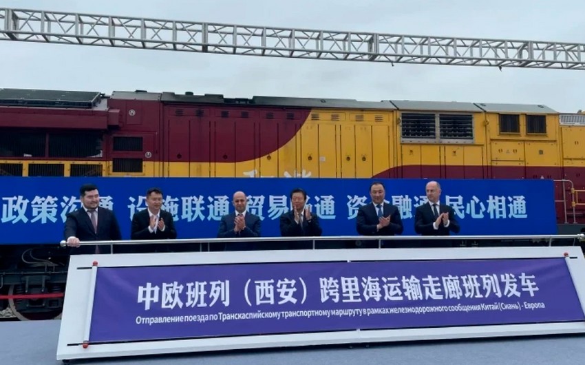 ADY delegation attends departure ceremony of block train from China to Europe