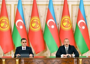 Президенты Азербайджана и Кыргызстана выступили с заявлениями для печати