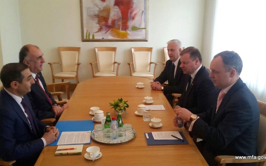 Эльмар Мамедъяров встретился с премьер-министром Литвы