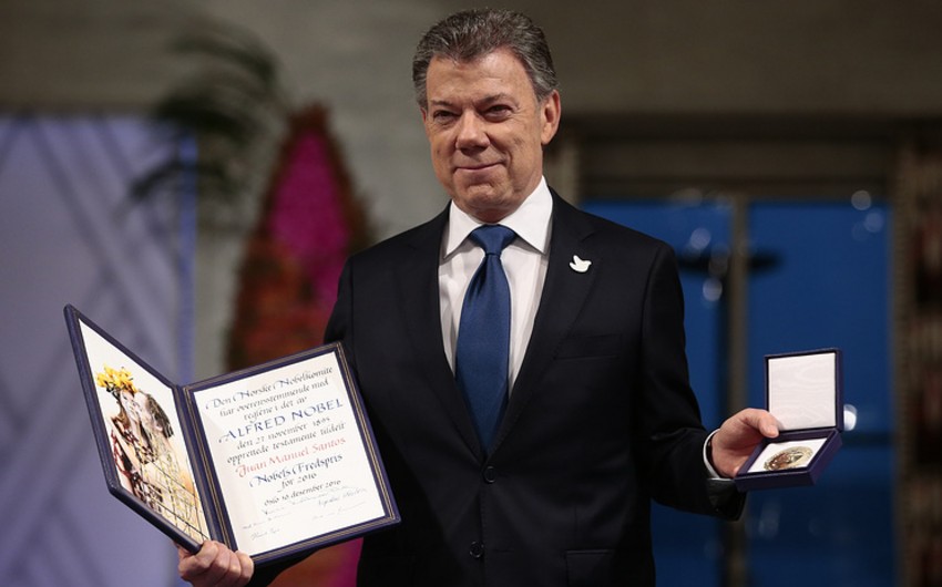 Президенту Колумбии вручена Нобелевская премия мира