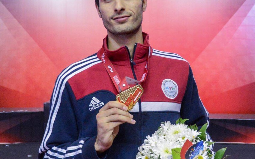 Azerbaijani taekwondo fighter won gold in Athens