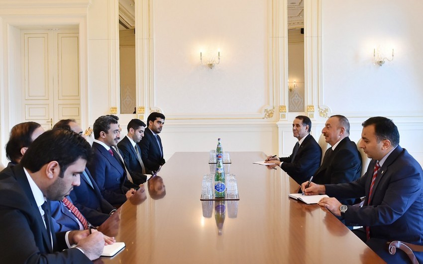 Президент Ильхам Алиев принял делегацию Объединенных Арабских Эмиратов - ДОПОЛНЕНО