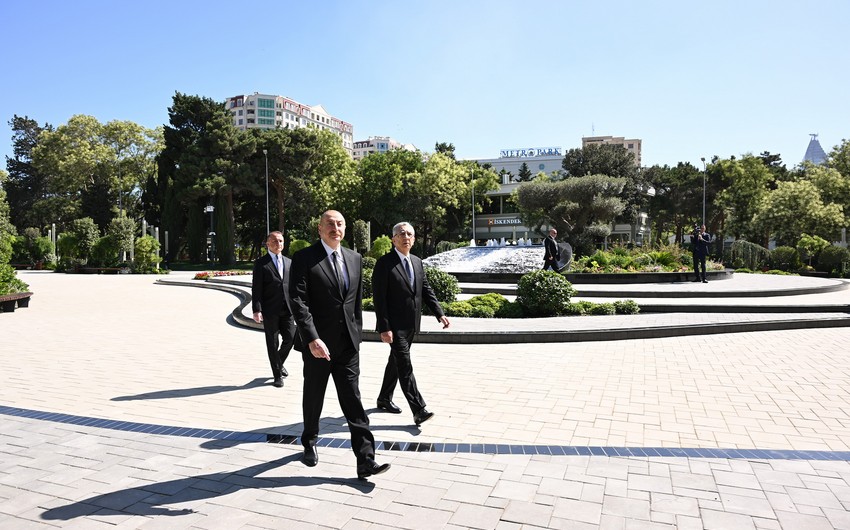 President Ilham Aliyev attends opening ceremony of newly renovated Narimanov Park in Baku