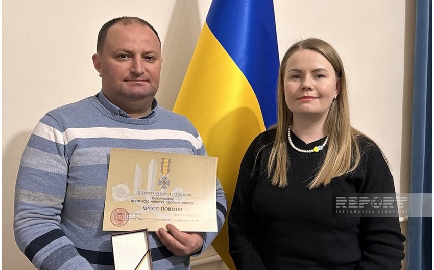 Reportun xüsusi müxbiri Ukraynanın Şərəf xaçı medalı ilə təltif edilib