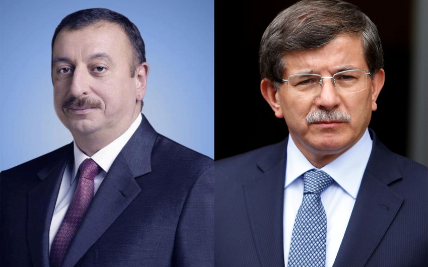 President Ilham Aliyev and Turkish PM Ahmet Davutoglu held an expanded meeting - VIDEO