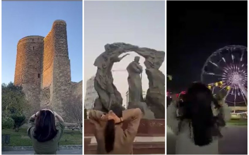 Young women in Baku hold flash mob in support of South Azerbaijan protests