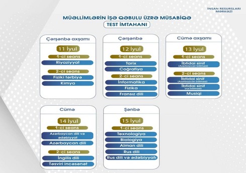 В Азербайджане названа дата экзаменов для приема учителей на работу