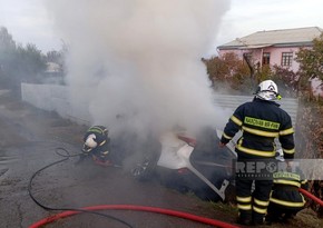 В Нахчыване сгорел легковой автомобиль