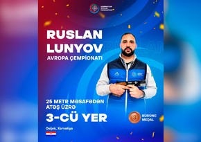 Azərbaycanın güllə atıcısı Avropa çempionatında bürünc medal qazanıb