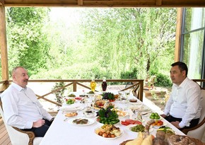 Presidents of Azerbaijan and Kyrgyzstan had joint dinner 