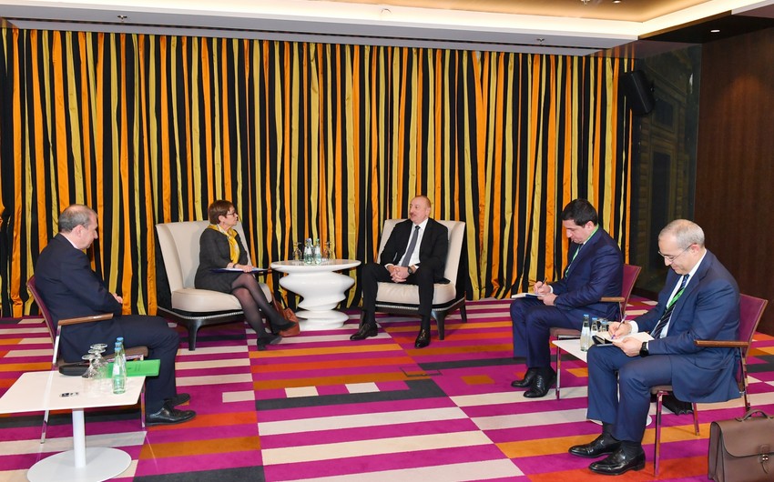 Президент Ильхам Алиев встретился в Мюнхене с главой ЕБРР