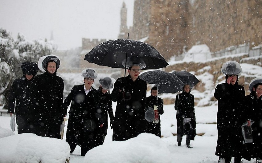 На Иерусалим обрушился рекордный снегопад этой зимы