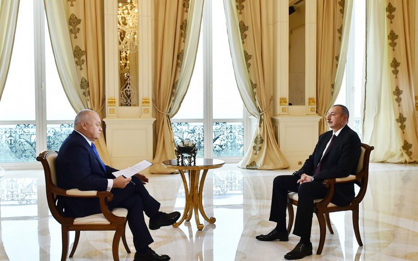 Sputnik news agency interviewed Azerbaijani President