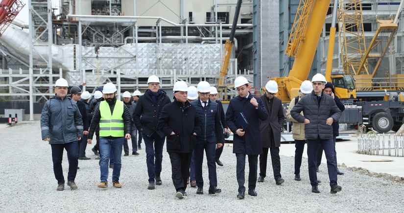 Представители итальянской компании побывали на строящейся в Мингячевире электростанции