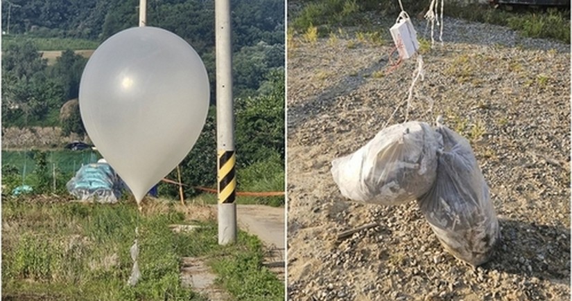 КНДР запустила на территорию Южной Кореи воздушные шары с мусором и навозом