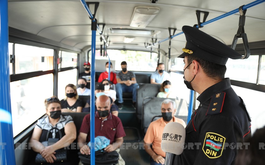 Bakıda ictimai nəqliyyatda və qapalı məkanlarda maska taxmayanlara qarşı reyd keçirilib