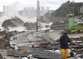 В результате супертайфуна Хиннамнор в Южной Корее погибли два человека