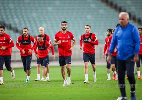 Сборная Азербайджана вышла на последнюю тренировку перед матчем с Португалией