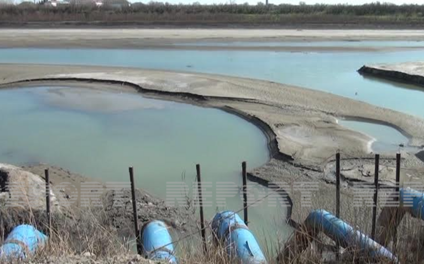 В Нефтчалинском районе Азербайджана смешались воды Каспия и Куры