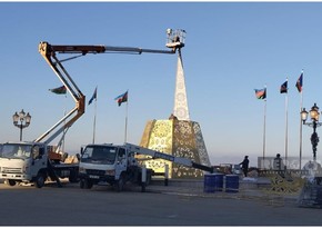 Xankəndidə Yeni il tədbirlərinə hazırlıq işləri görülür