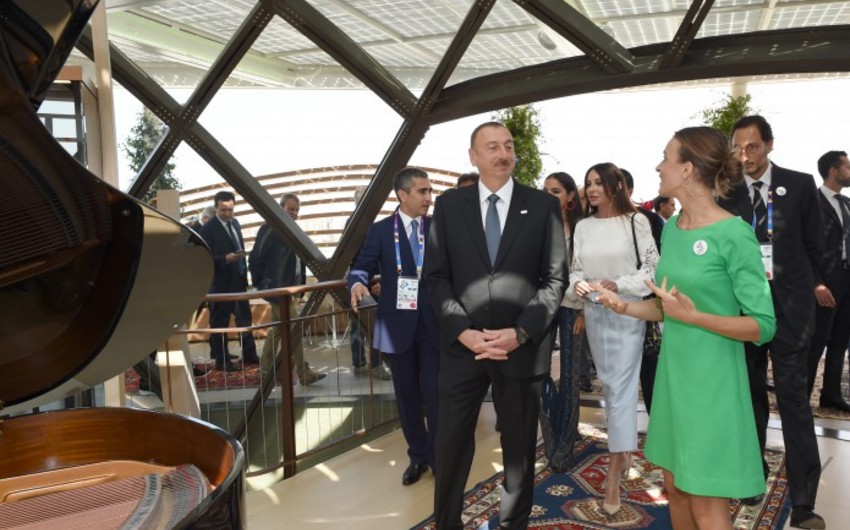 İlham Əliyev “Milan Expo 2015” sərgisində dövlət bayraqlarının qaldırılması mərasimində iştirak edib