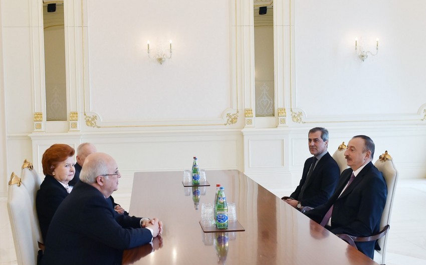 Президент Азербайджана принял сопредседателей Международного центра Низами Гянджеви из Латвии и Египта