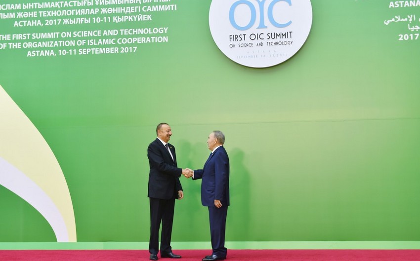 Prezident İlham Əliyev Astanada İƏT-in elm və texnologiya üzrə birinci Sammitində iştirak edir