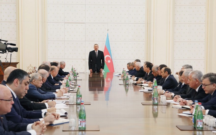 Под председательством Ильхама Алиева состоялось заседание Кабинета министров