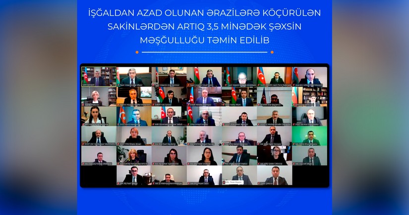 Azad olunan ərazilərə köçürülən 3,5 min sakinin məşğulluğu təmin edilib