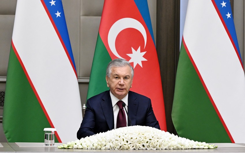 Mirziyoyev: Bakı ilə Daşkənd arasında ticarətin həcmini iki dəfə artırmaq üçün bütün əsaslar var