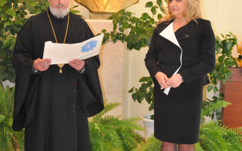 Аурелии Григориу вручен Золотой Знак Почетного члена Международного альянса Азербайджан–Украина