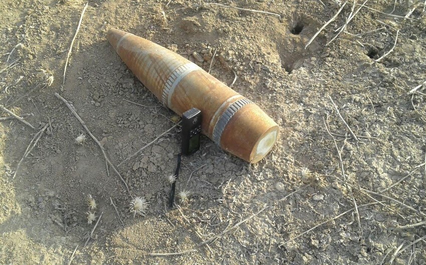 ANAMA: Tərtərdə bir ədəd 152 mm-lik partlamamış top mərmisi zərərsizləşdirilib