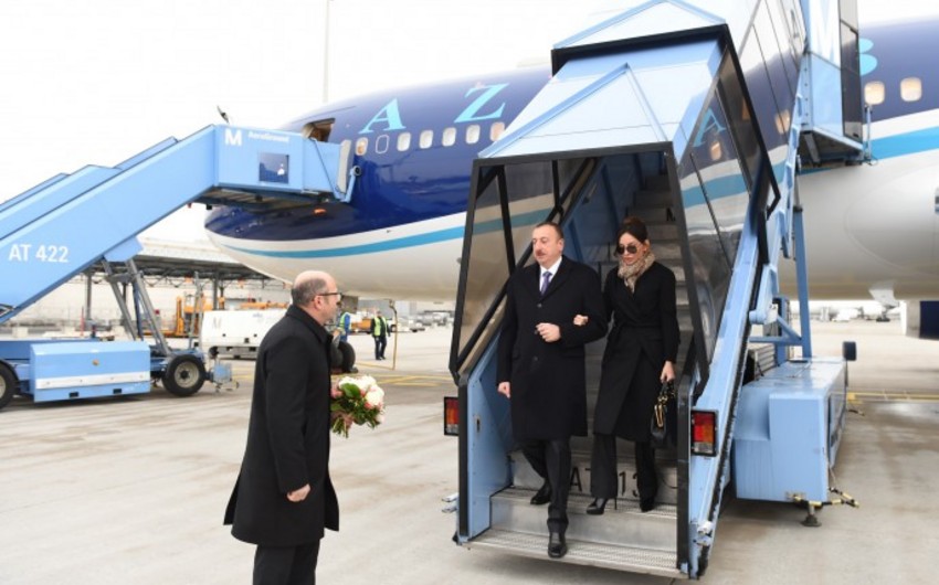​Президент Ильхам Алиев прибыл в Германию с рабочим визитом