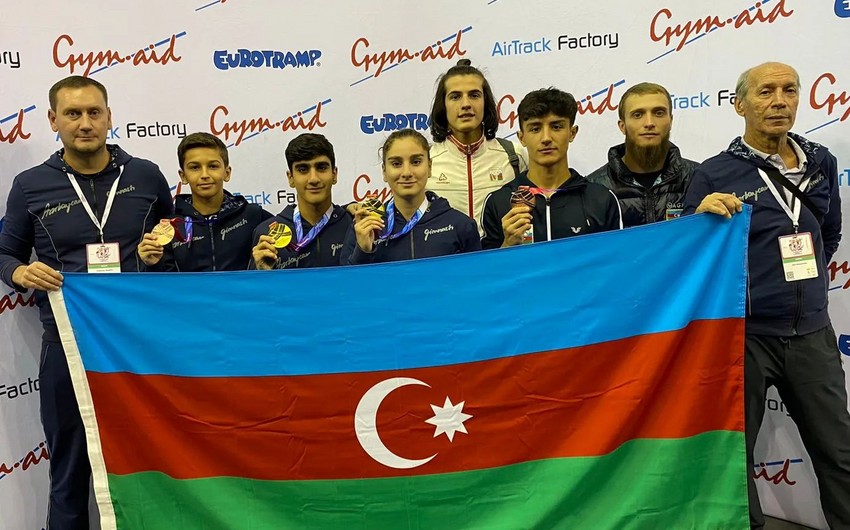 Азербайджанские гимнасты завоевали четыре медали на чемпионате Великобритании
